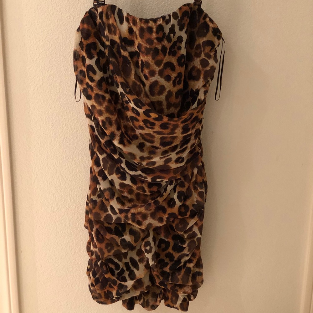 Dress sexy fit leopard print